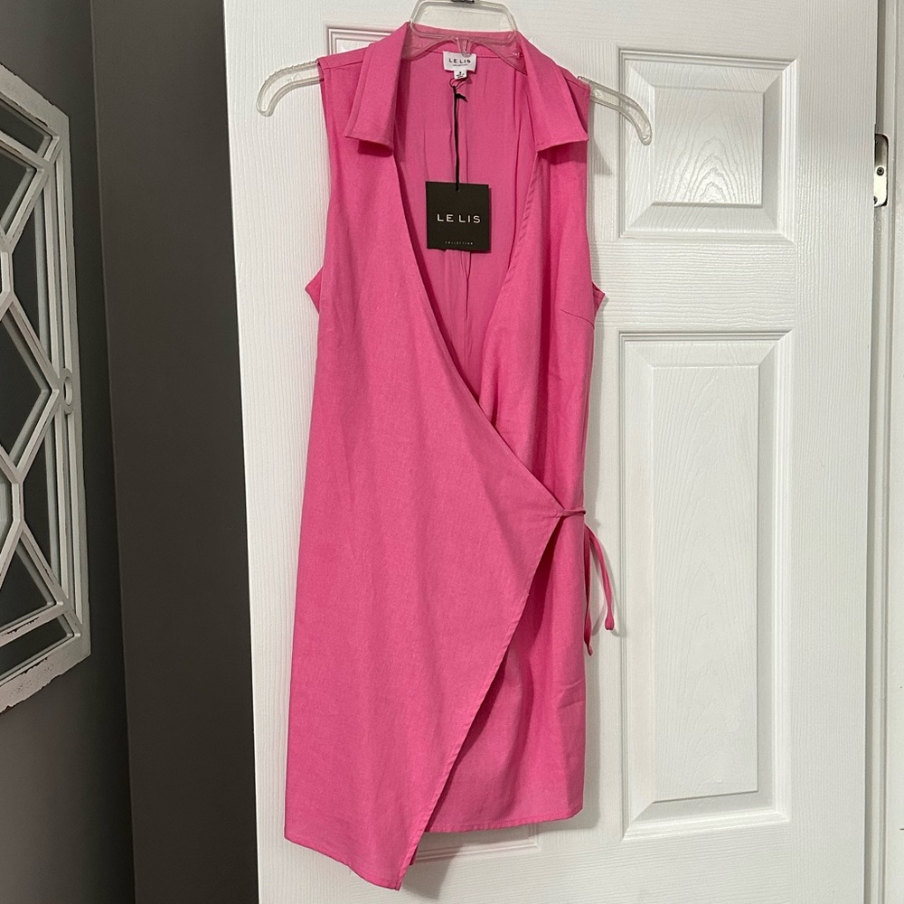 Pink Lelis Linen Dress